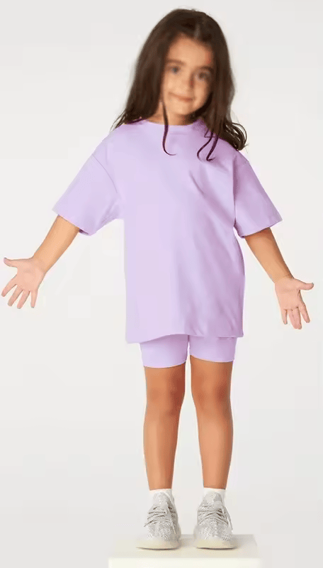 D4 Kids Personalised Cycle short summer t-shirt set