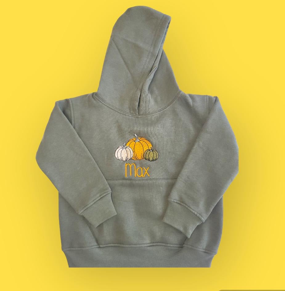 Pumpkins Kids Personalised Hoodie - Various Colours