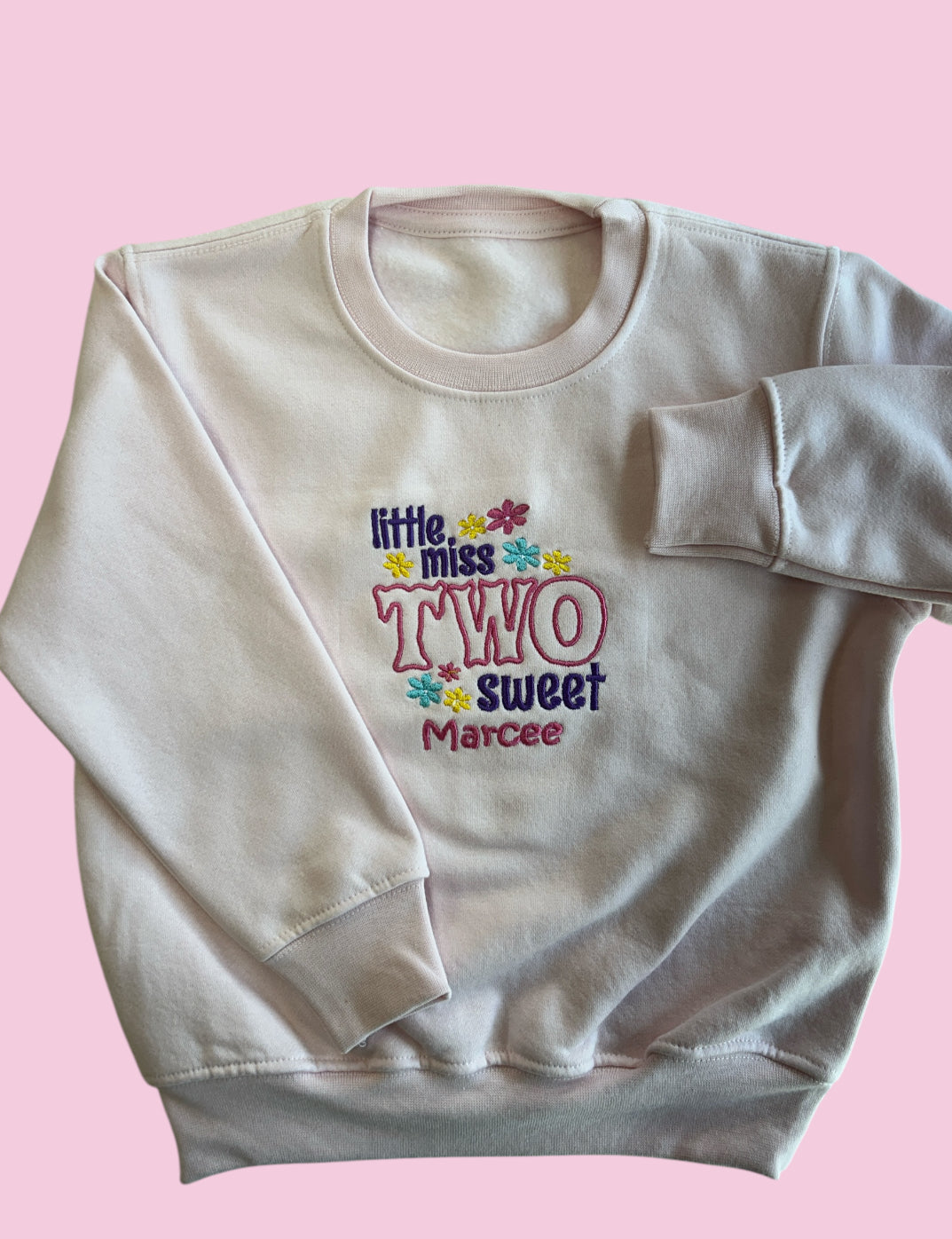 Little Miss TWO Sweet Personalised Birthday Jumper - Various Colours