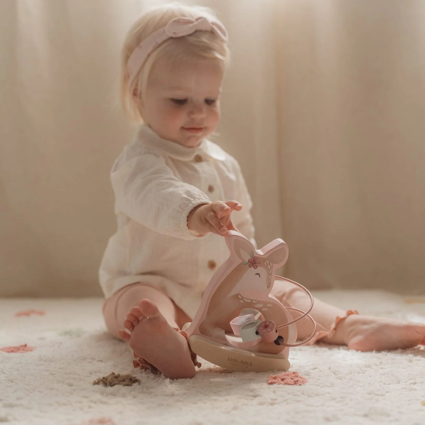 Deer Wooden wobble animal by Little Dutch