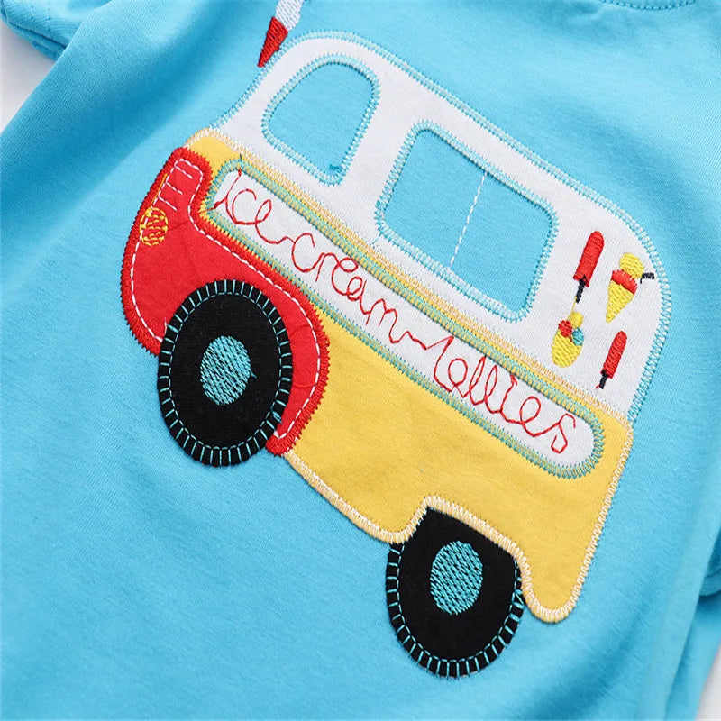 Ice-Cream van applique T-Shirt - By From The Stork