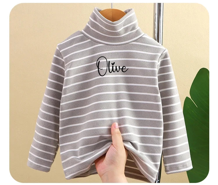 Turtleneck Girls personalised long sleeve top