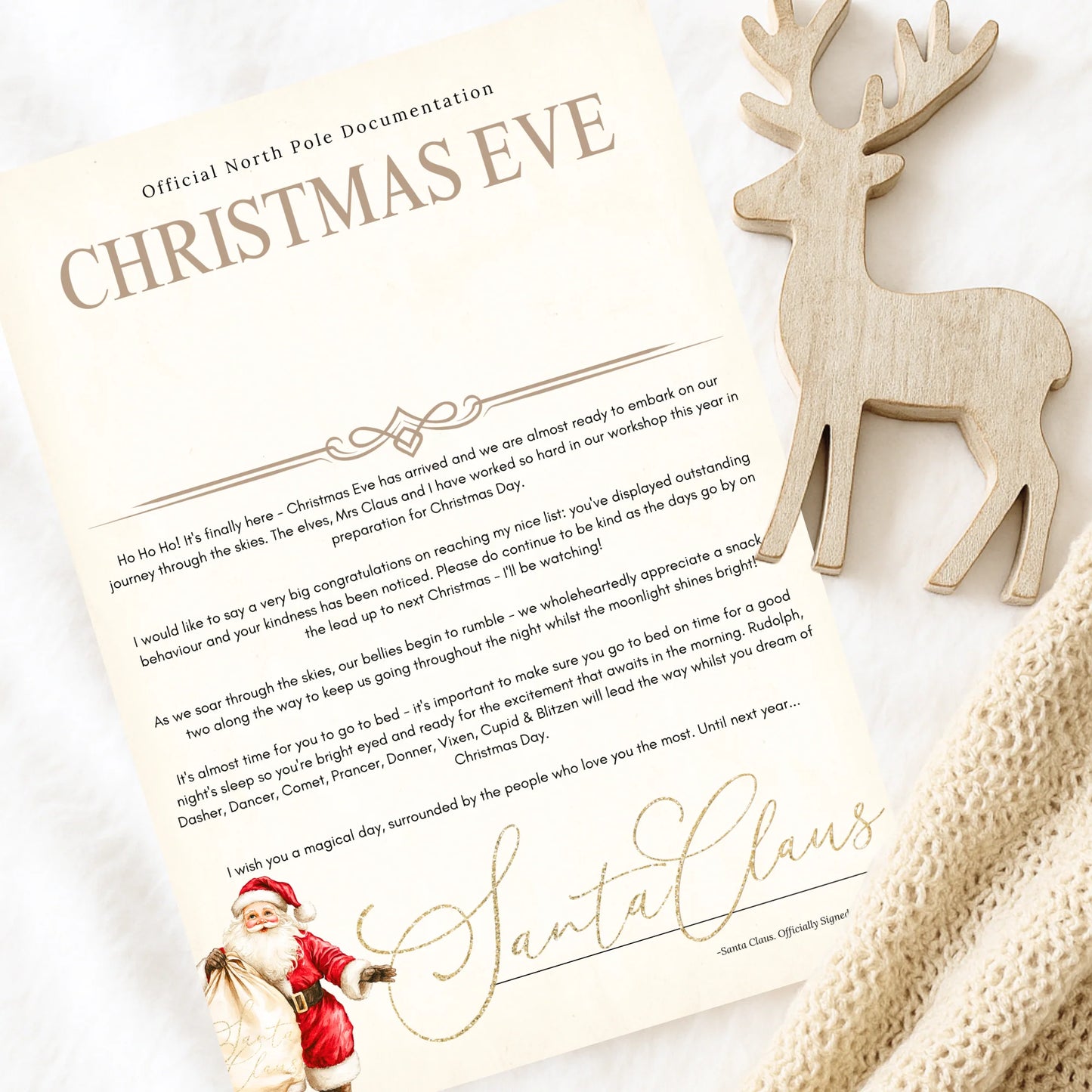 Official Nice List personalised kids Christmas Santa letter