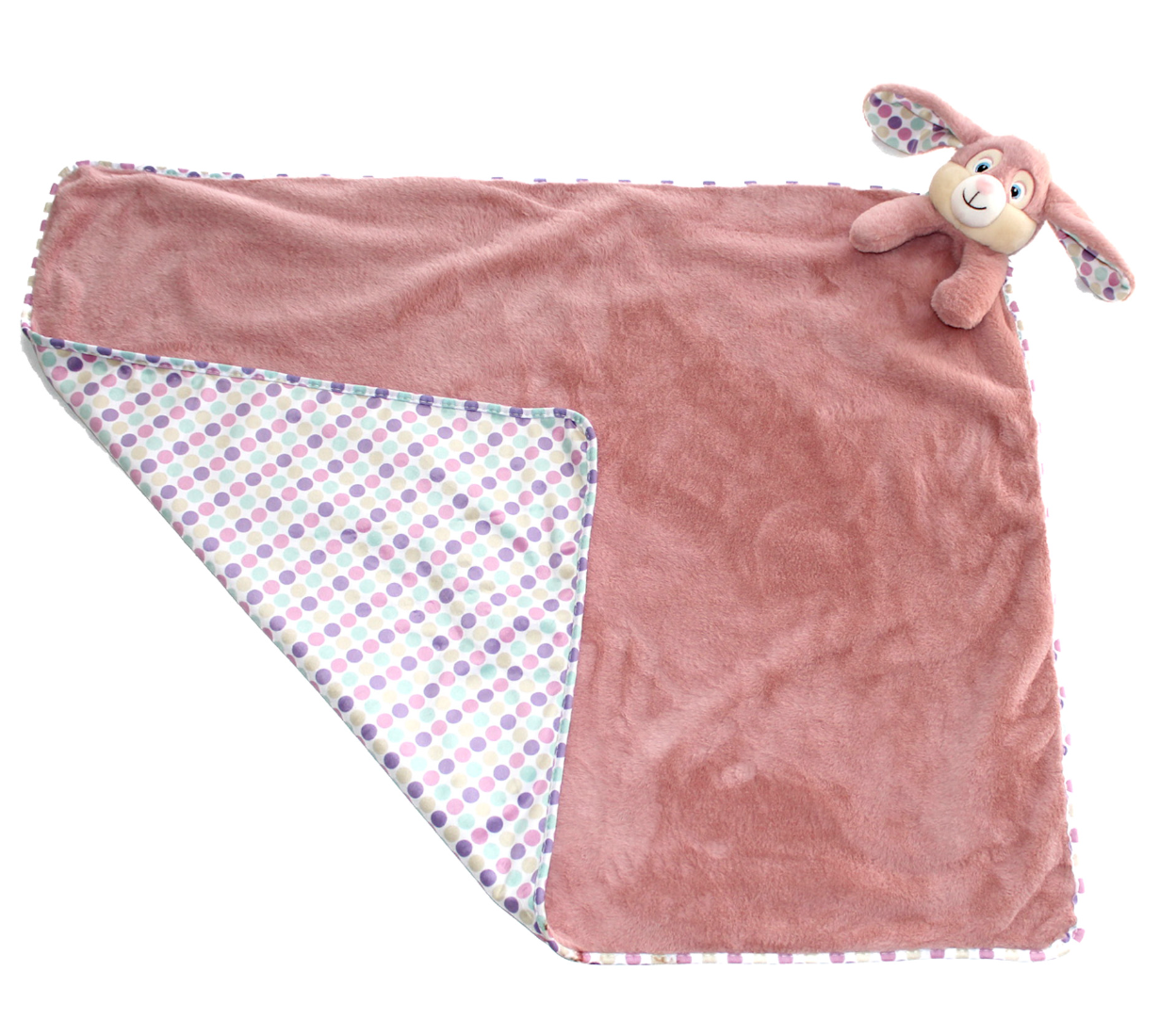 Dusky Pink Polka Dot Personalised giant comfort blanket