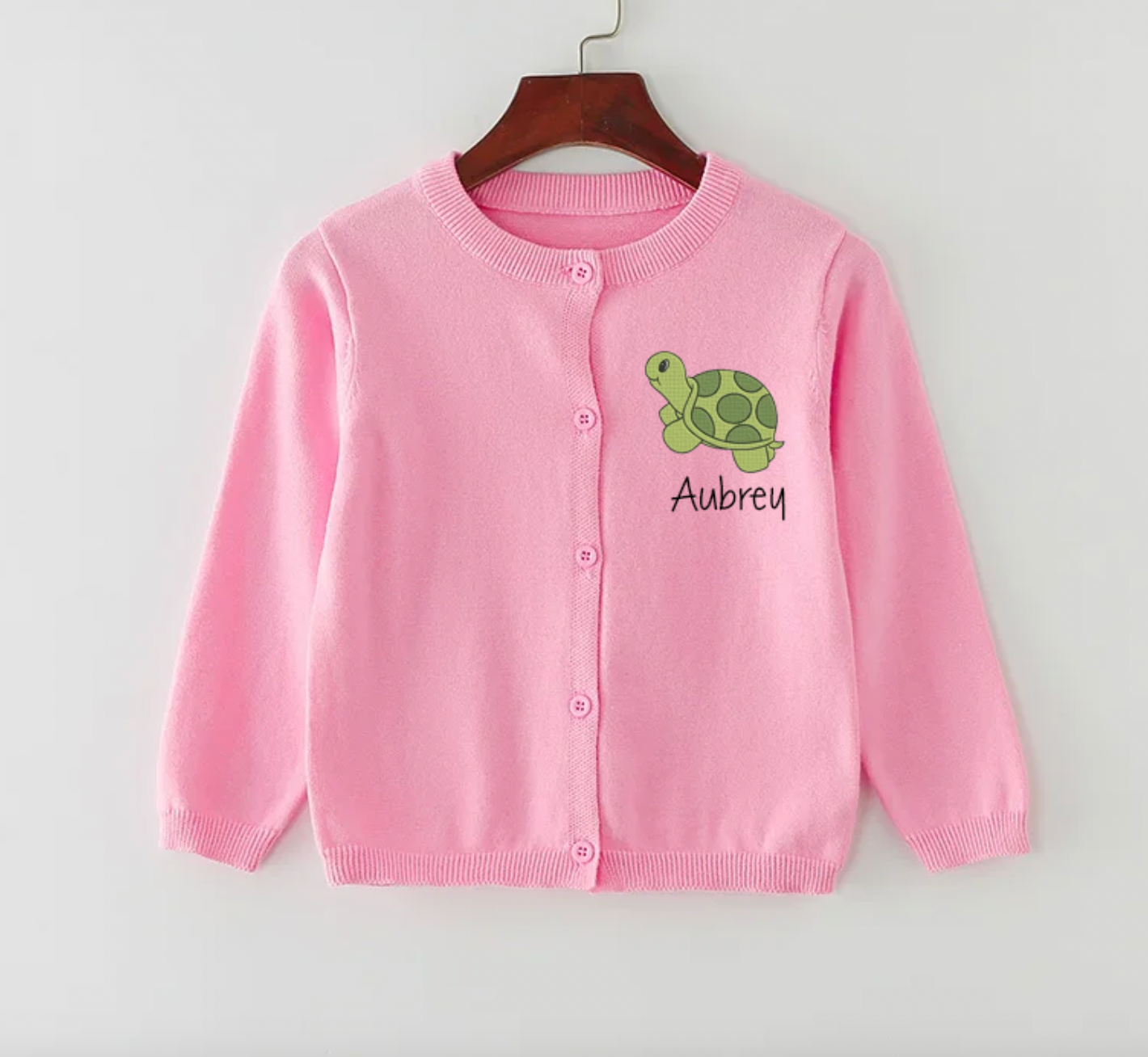 Kids Personalised Button-Up Cardigan - Sea Creature Edition