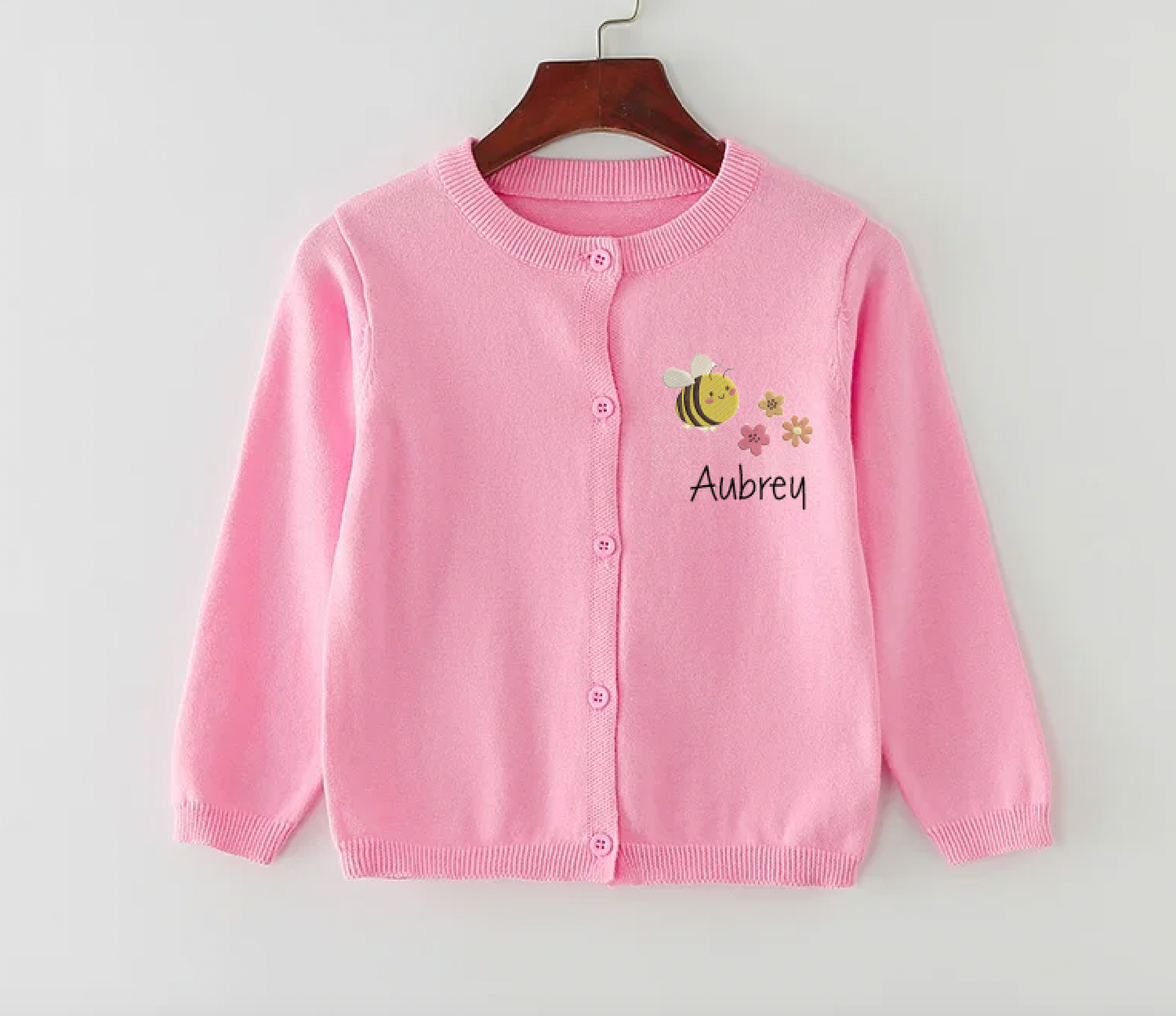 Kids Personalised Button-Up Cardigan - Sea Creature Edition