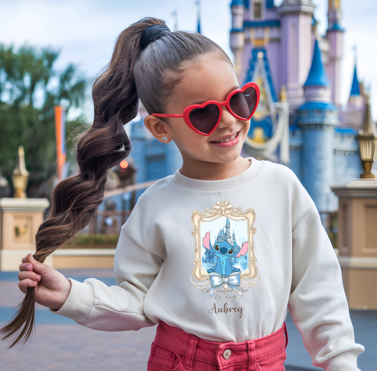 Stitch Castle personalised Disneyland Adventure sweater
