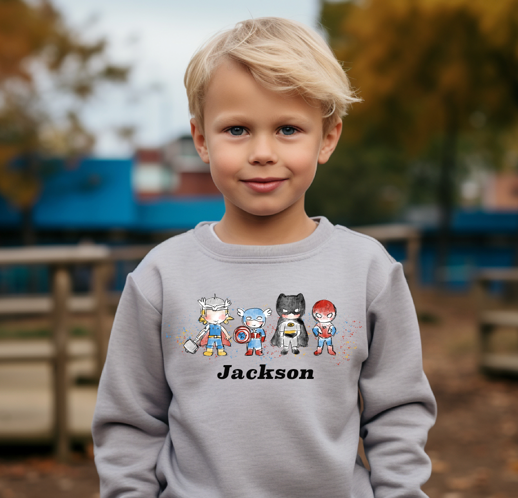 Superheros personalised Disneyland Adventure sweater