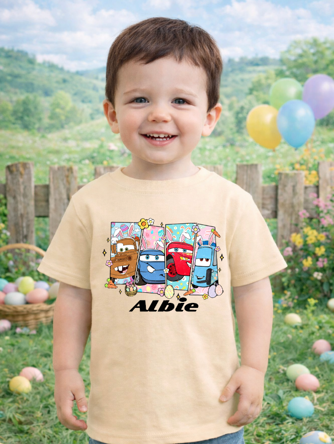 Disney Cars Easter personalised kids T-Shirt