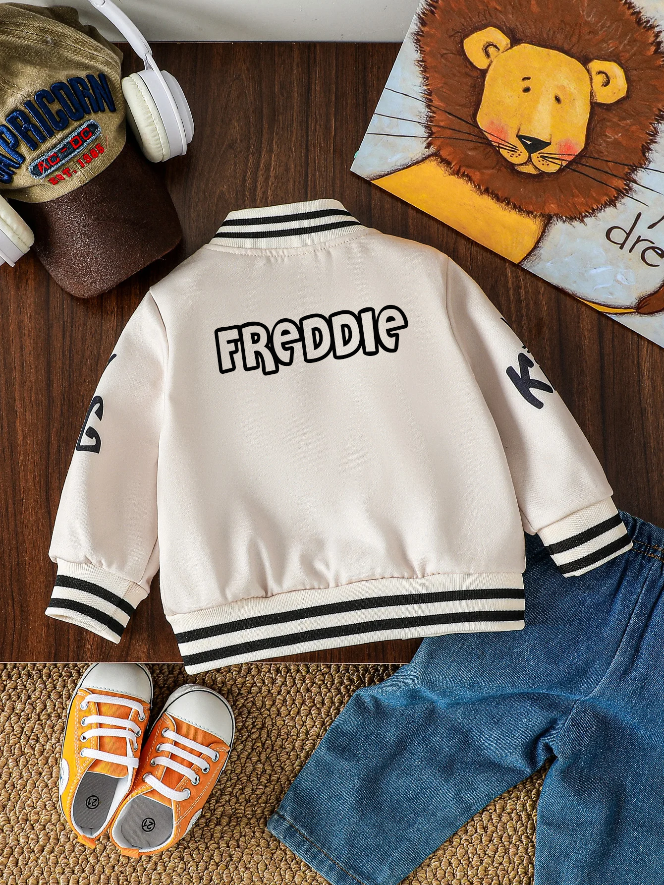 Personalised Boys Varsity Style Jacket