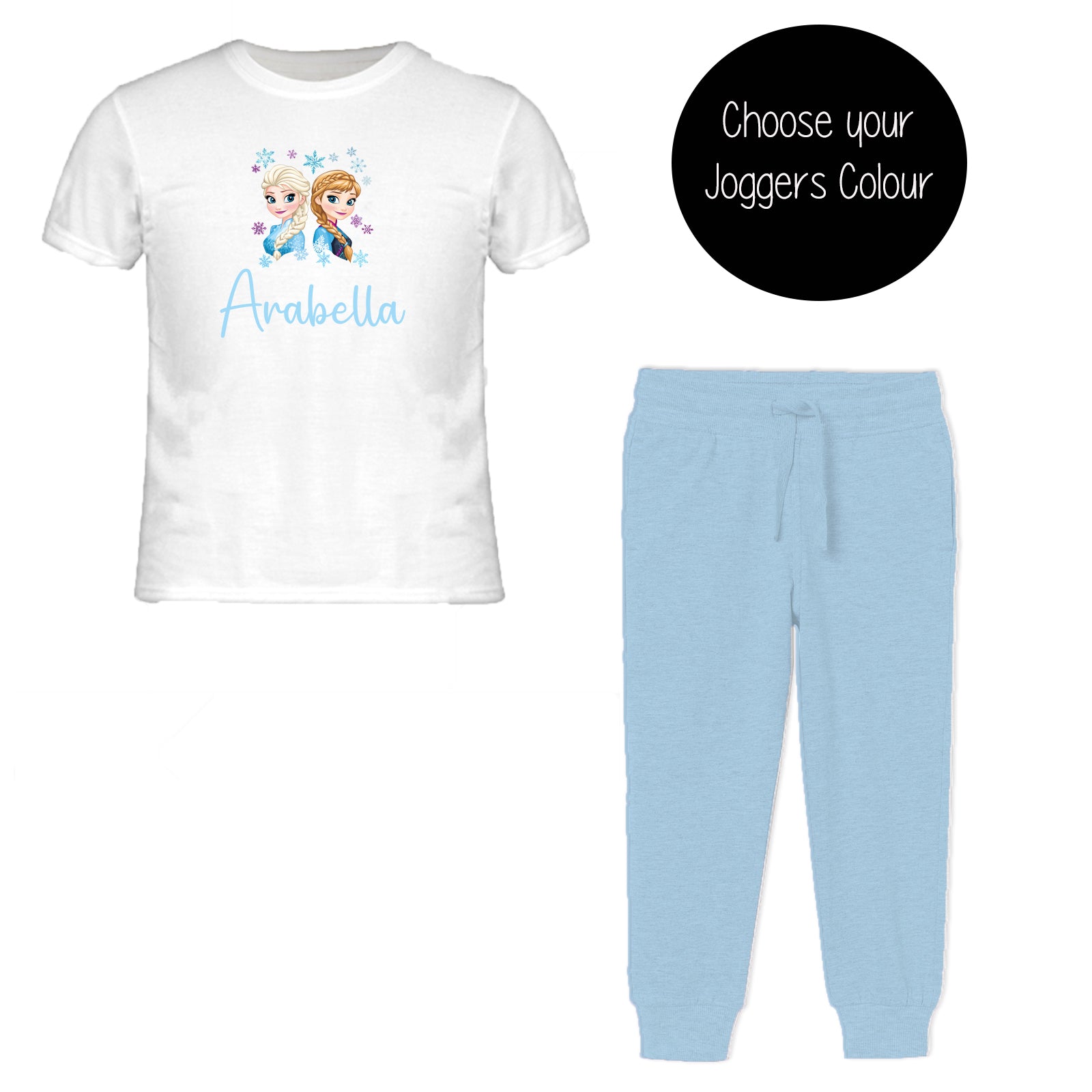 Personalised Baby T-Shirt Joggers Set – Custom Name Print