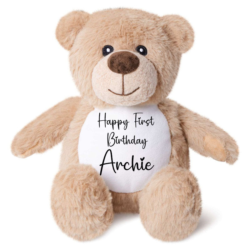 Brown Bear SnuggleMe Personalised Teddy - 19cm