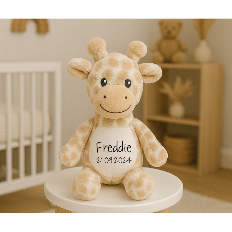 Giraffe SnuggleMe Personalised Teddy - 19cm