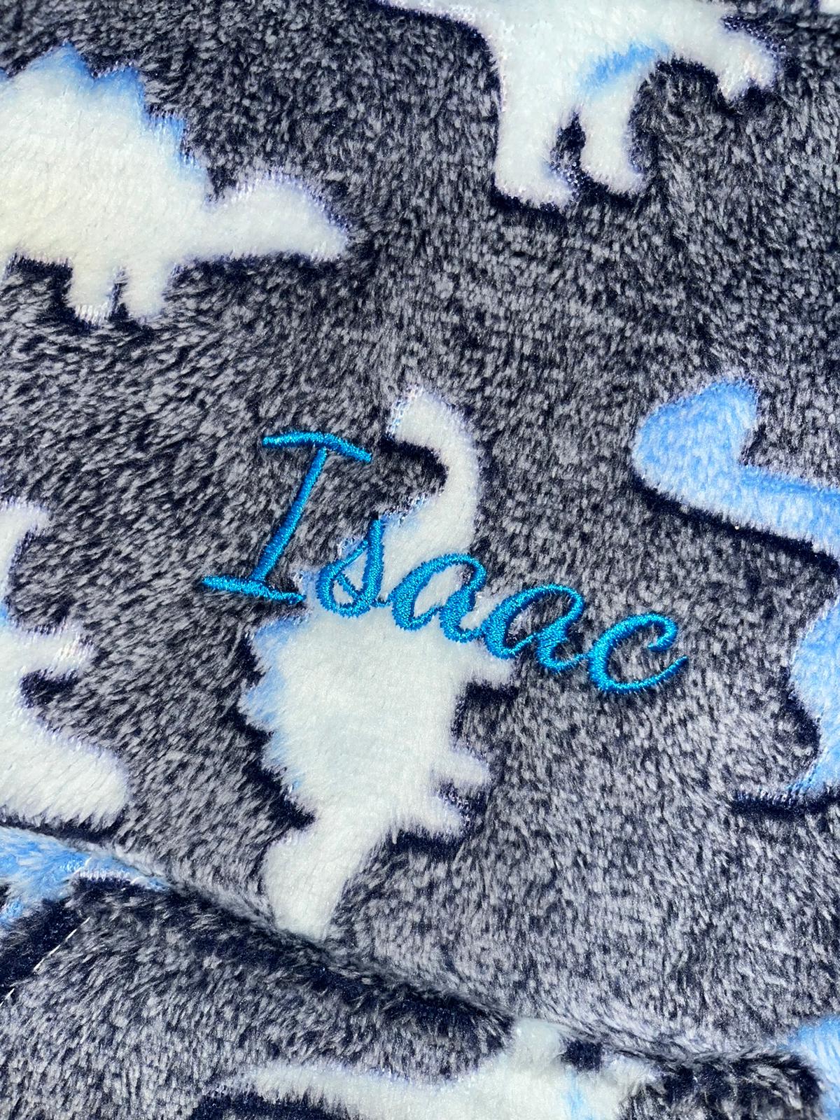 Blue Dinos Fluffy Personalised Hoodie