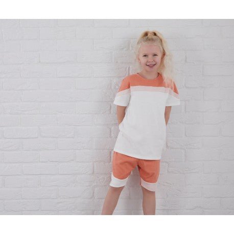 Colourblock Personalised Sorts & T-Shirt set - Various colour sets available