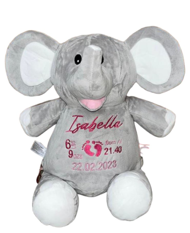 Ellie The Elephant Personalised Teddy