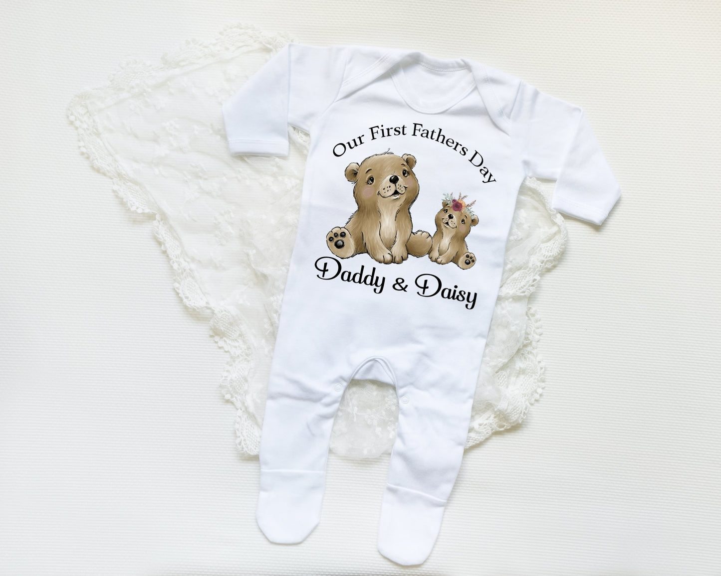 FATHERS DAY - Sleep Suit - Bear Print