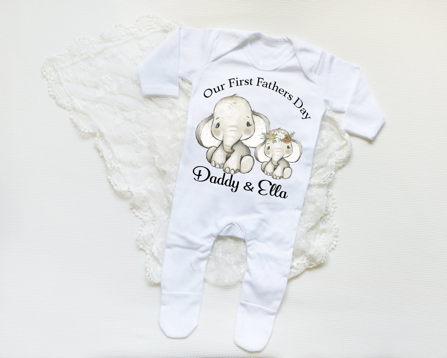 FATHERS DAY - Sleep Suit - Elephant Print