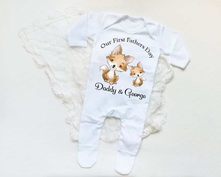 FATHERS DAY - Sleep Suit - Fox Print