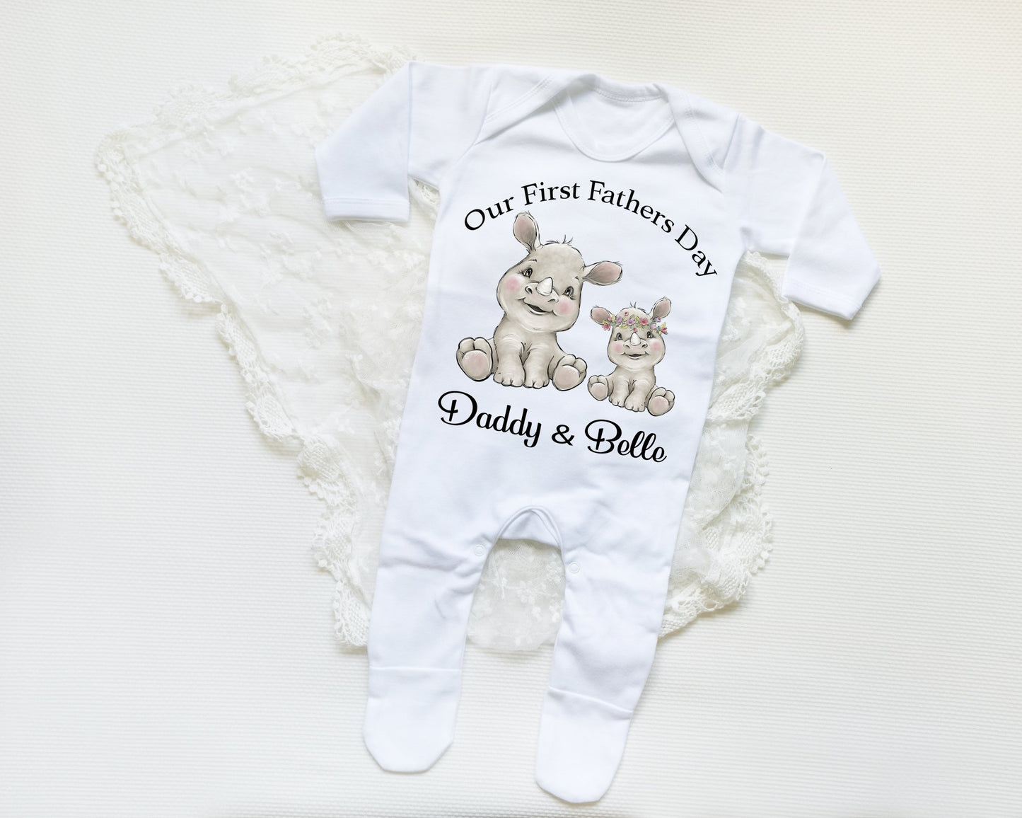 FATHERS DAY - Sleep Suit - Rhino Print