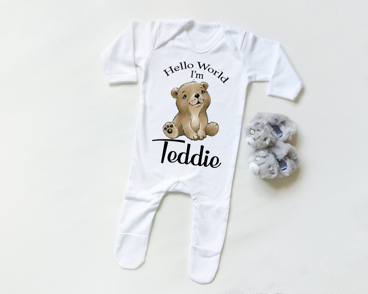 Hello World Bear Boy - Sleepsuit