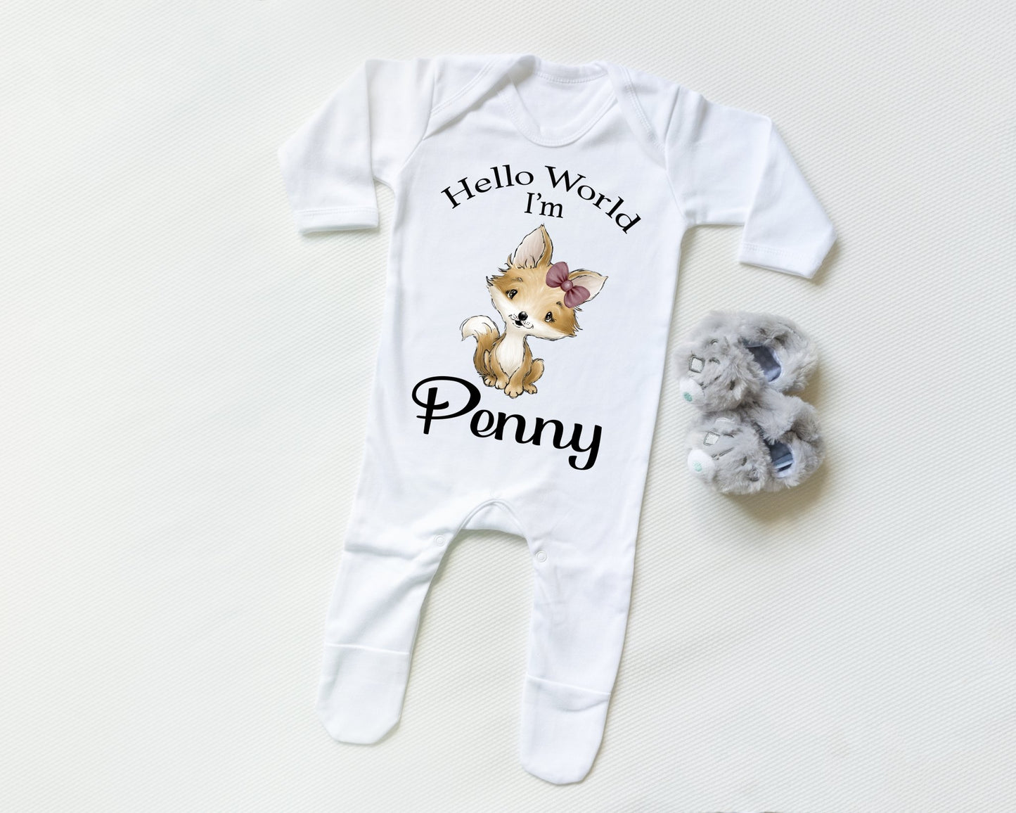 Hello World Fox Girl - Sleepsuit