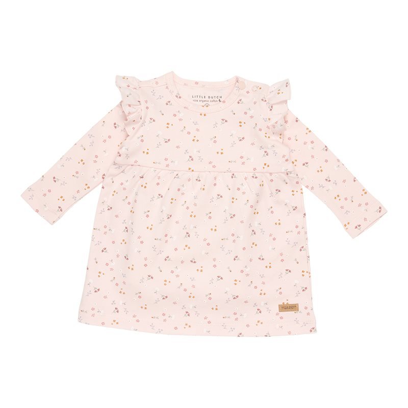 Little Dutch Dress long sleeves ruffles Little Pink Flowers