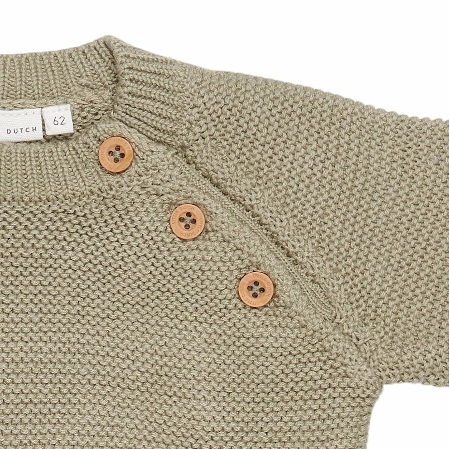 Little Dutch Knitted one-piece suit Olive