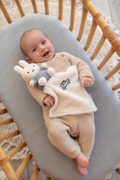 Miffy Cuddle Cloth Fluffy - Blue by Little Dutch