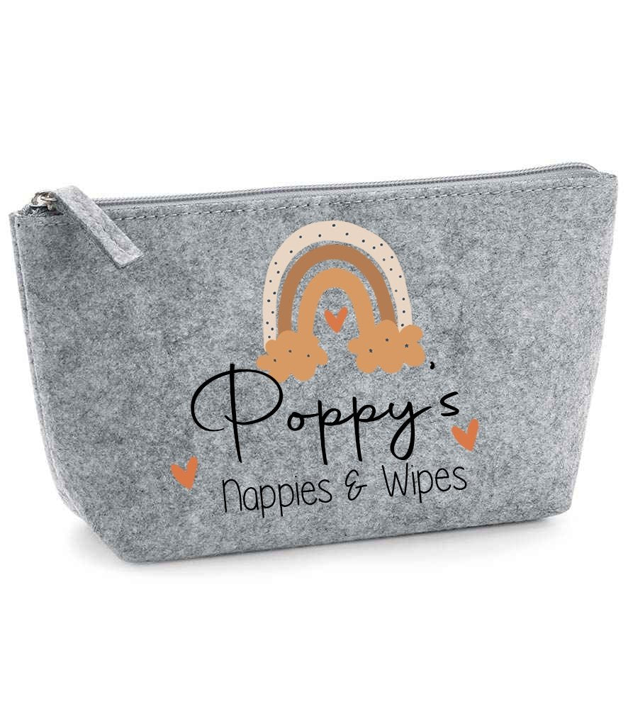 Nappy and Wipes storage bag with Rainbow
