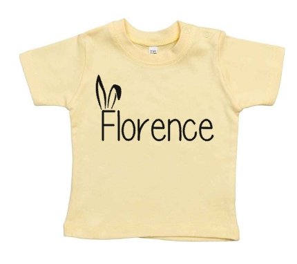Personalised Easter T-Shirt Bunny Ears - Various T-shirt Colours