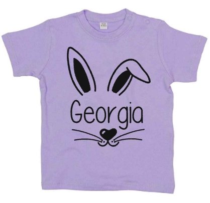 Personalised Easter T-Shirt Bunny - Various T-shirt Colours