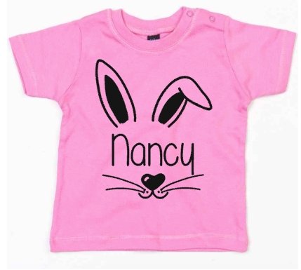 Personalised Easter T-Shirt Bunny - Various T-shirt Colours