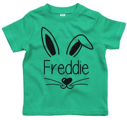 Personalised Easter T-Shirt Bunny - Various T-shirt Colours