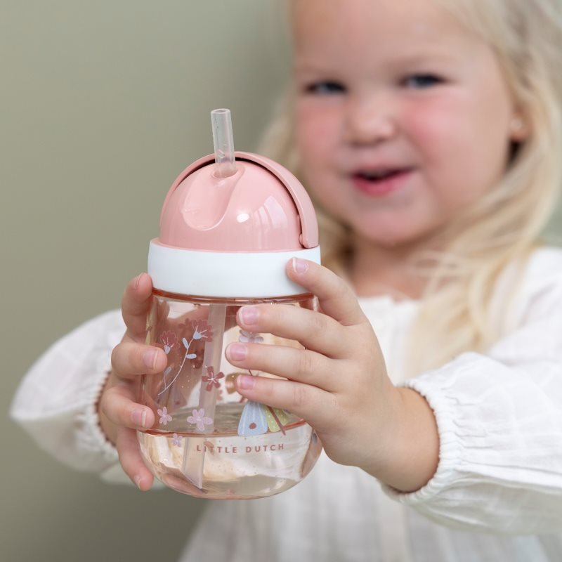 Straw Cup 200ml Flowers & Butterflies by Little Dutch
