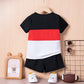 Stripe T-shirt & short set personalised