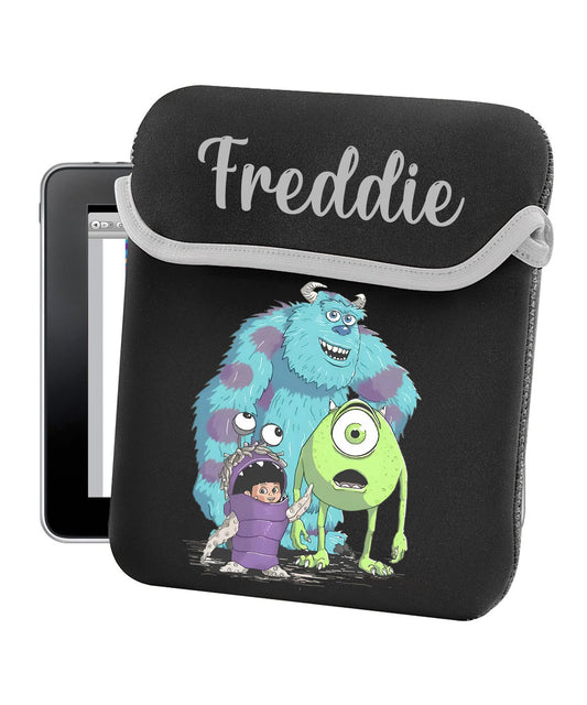 Personalised reversible ipad/tablet sleeve storage case Monsters Inc