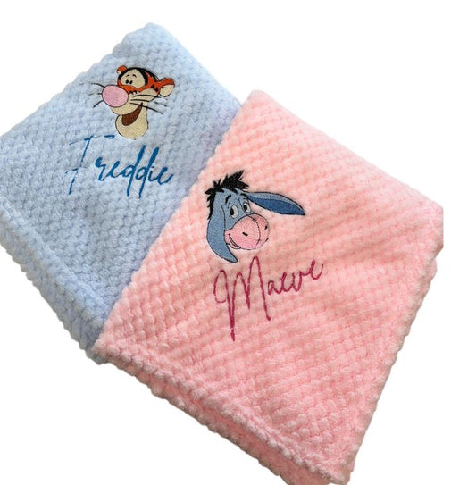Winnie The Pooh Characters personalised  Belmont Baby Blanket