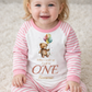 Balloons When I Wake Up Personalised pink stripe Birthday Pyjamas Pjs