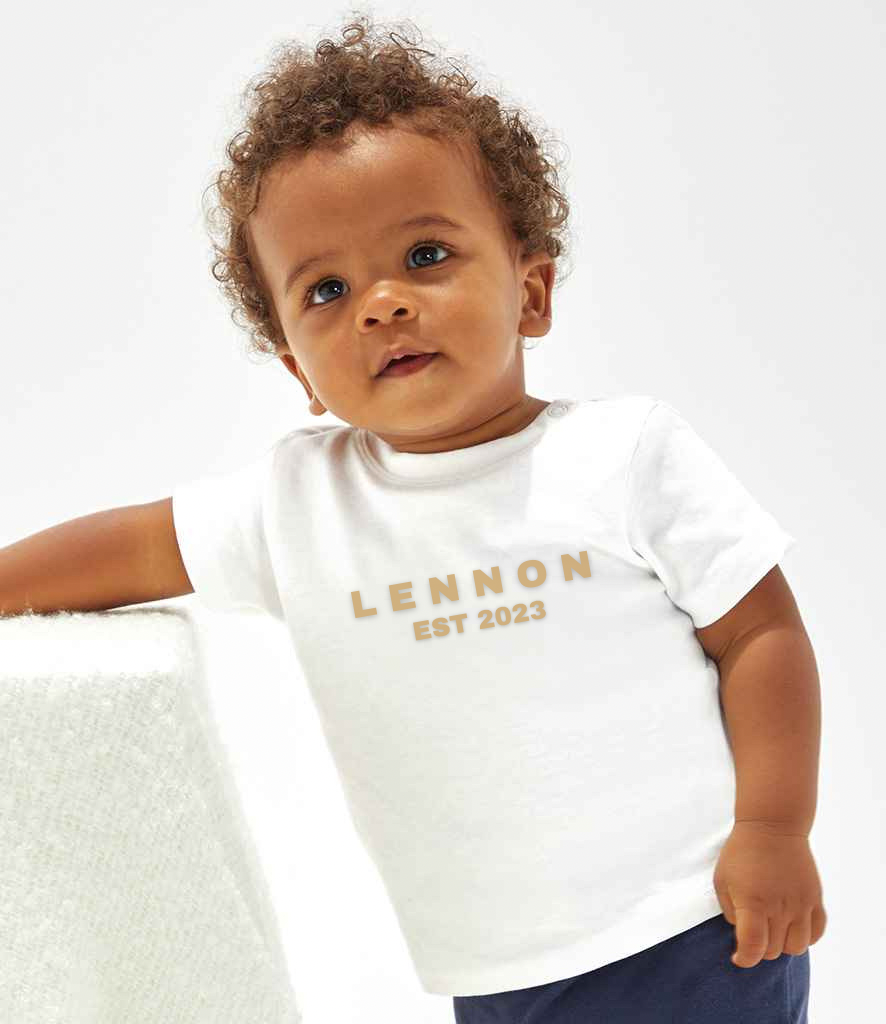 Establised in  personalised kids T-Shirt