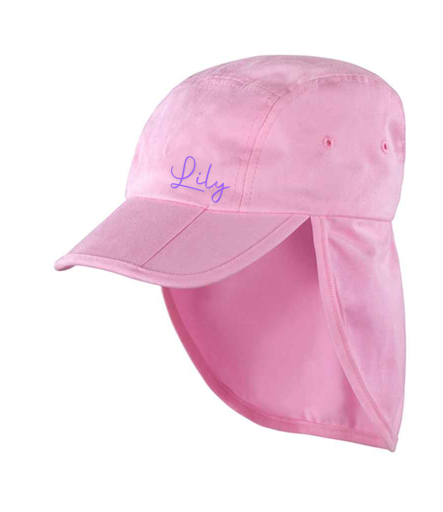 Children's personalised fold up legionnaires cap - choose your colour