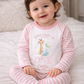Giraffe When I Wake Up Personalised pink stripe Birthday Pyjamas Pjs