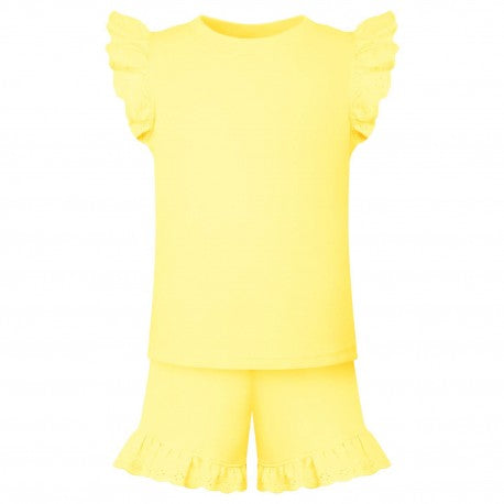 Frill style anglaise personalised shorts & top set - watermelon