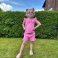 Frill style anglaise personalised shorts & top set - watermelon