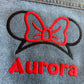 Kids' personalised Denim Jacket - Ears & bow design