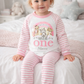 Rainbow When I Wake Up Personalised pink stripe Birthday Pyjamas Pjs