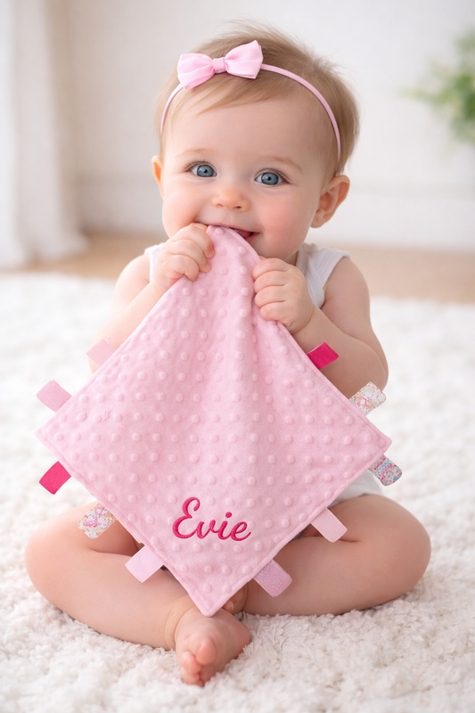 Pink Taggie Comforter Blanket