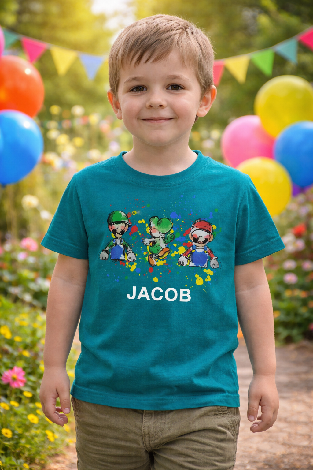 Mario & Friends Personalised Kids T-Shirt