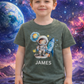 Space Theme Personalised Kids T-Shirt