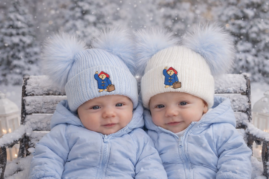 Double Pom Hat Paddington - 3+ months